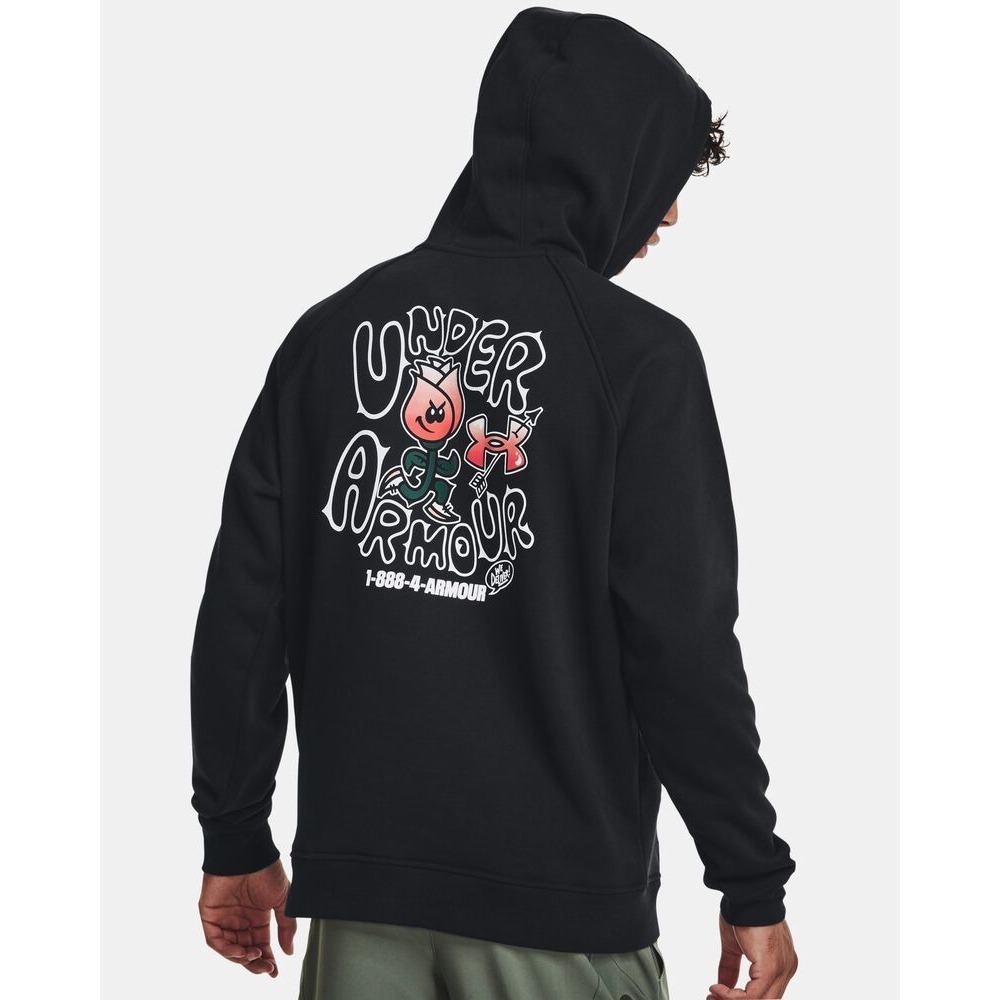UA Heavyweight Terry Rose XL Black Heavy‎ Weight Cotton Y2K Grunge Under Armour